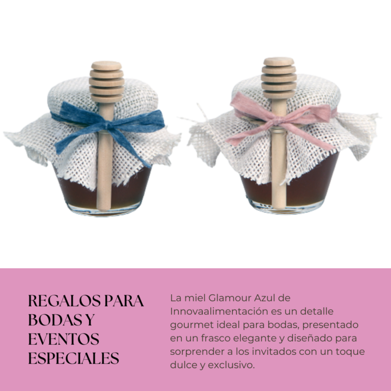 Regalos para bodas: miel glamour azul, Innovaalimentacion