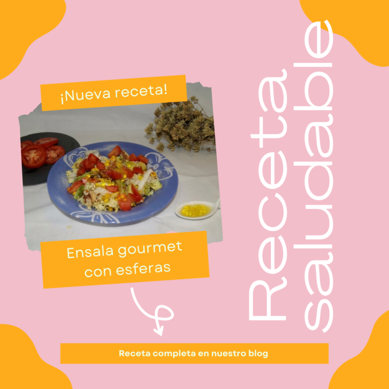 ensalada gourmet con esferas